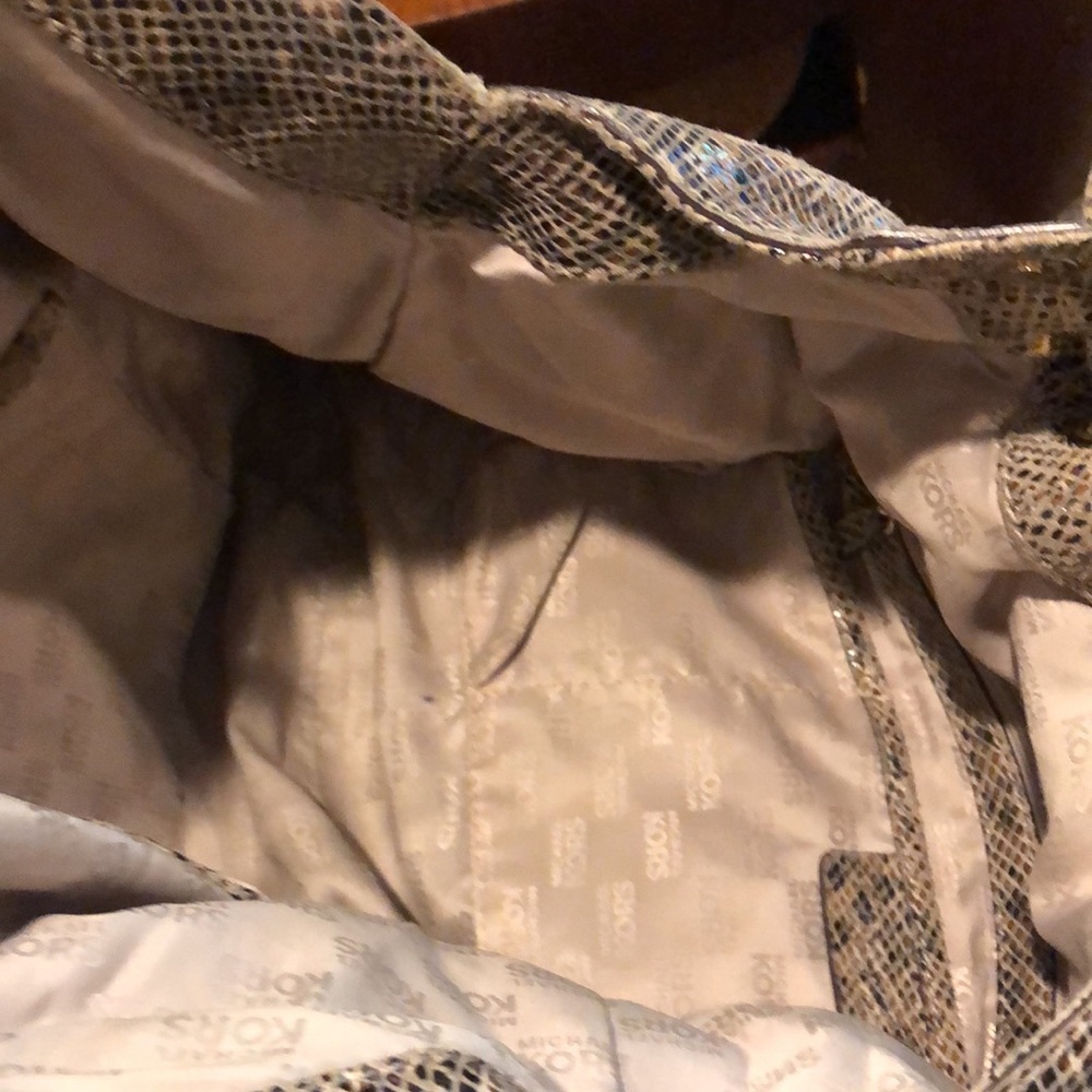 Michael Kors faux snakeskin studded grey bag - Picture 11 of 12